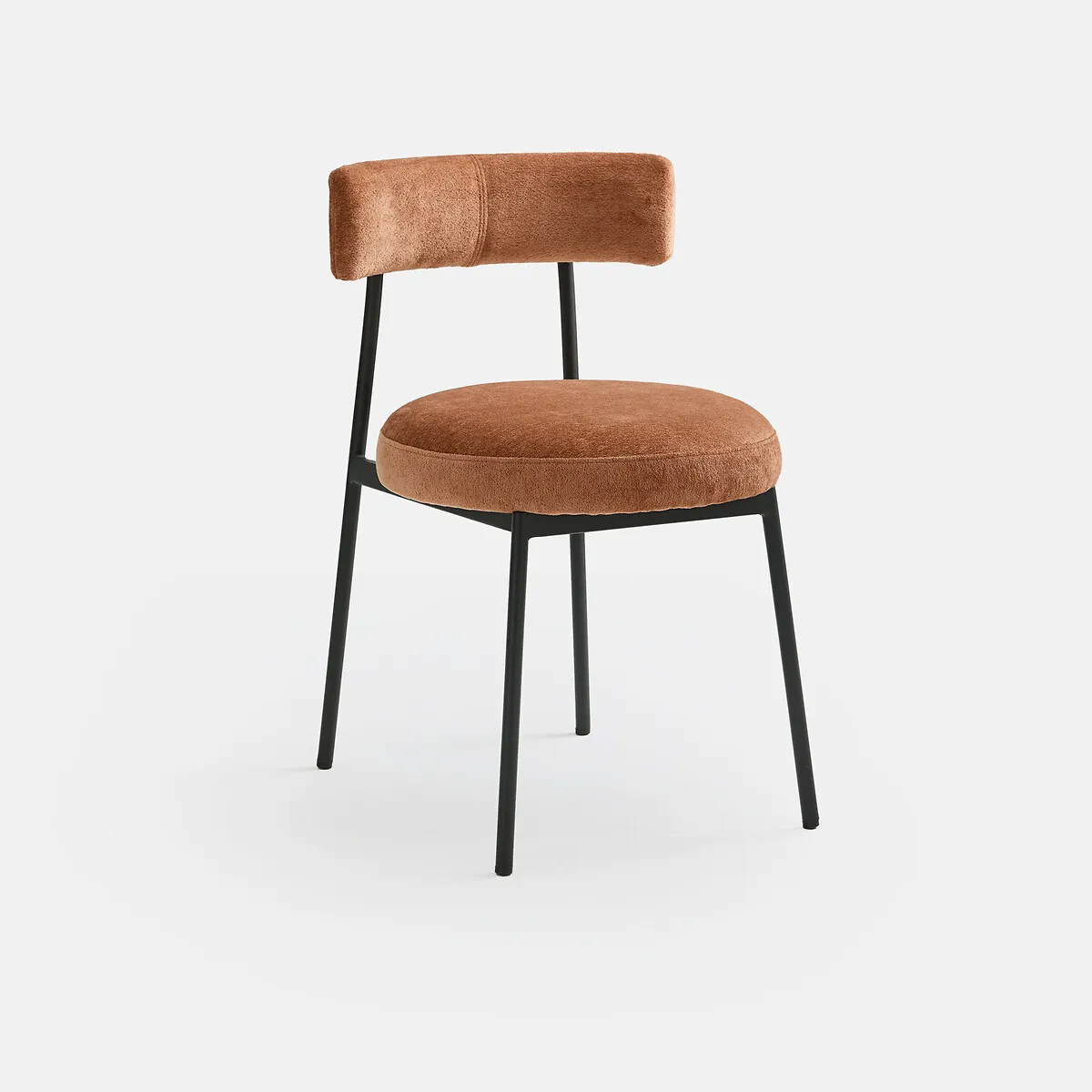 Chaise En Métal Acier Et Tissu Texturé, SARVIO