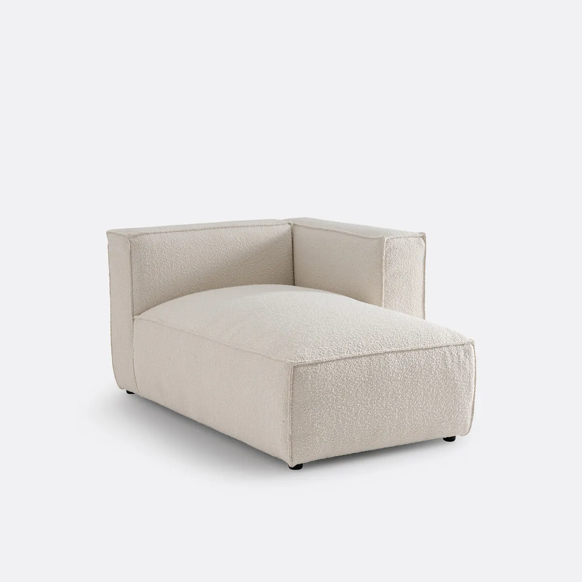 Elément Méridienne Pour Canapé Modulable, En Bouclette, SEVEN 