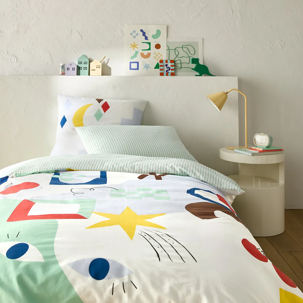 Parure De Lit 50% Coton Recyclé Taie Carrée, Olias