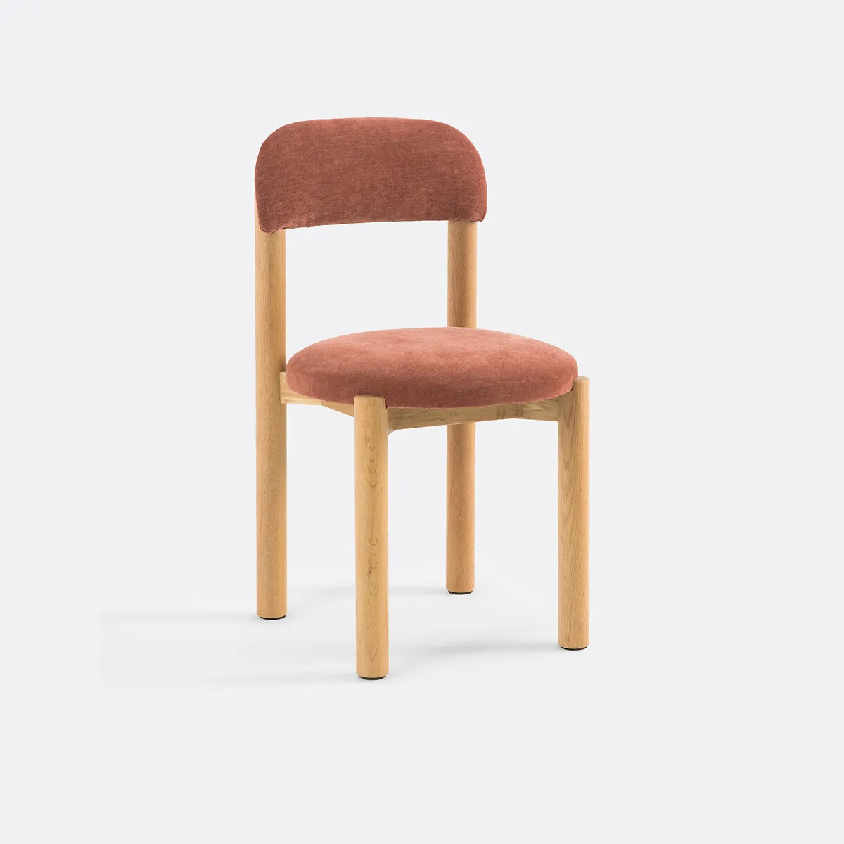 Chaise Pieds Chêne Massif, Assise Velours, Bombino