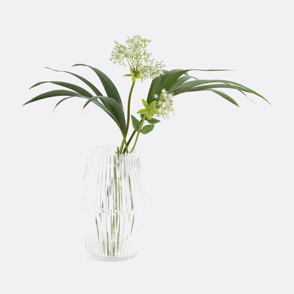Vase Verre Rainuré Forme Cylindre H25 Cm, Afa — vue 3