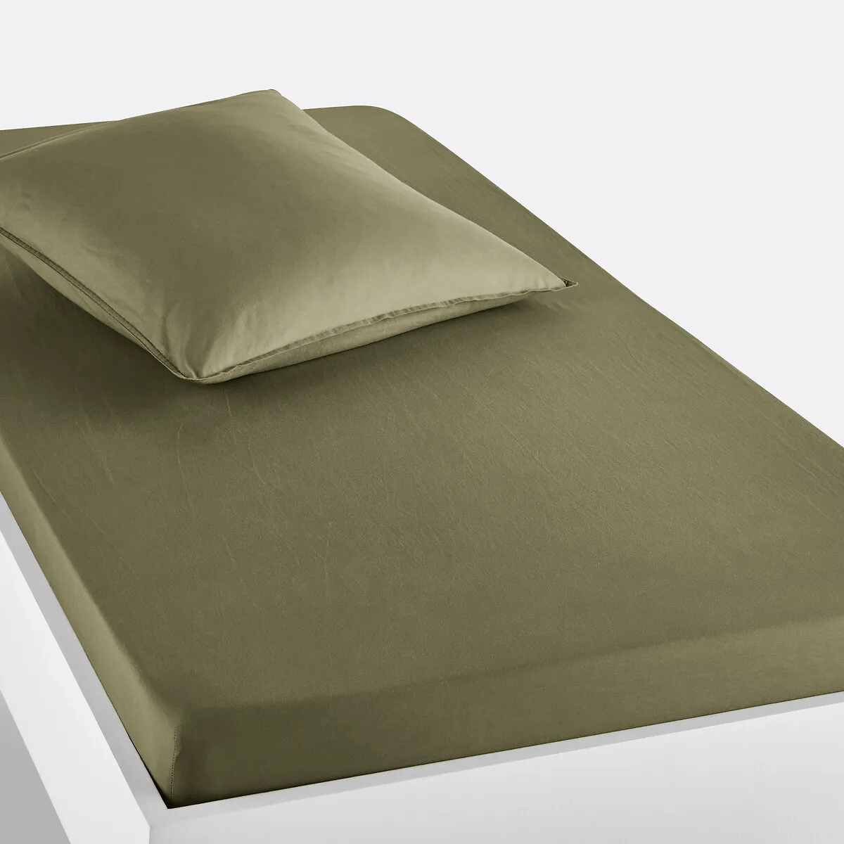 Drap-housse Enfant Uni, En Coton Lavé, Bonnet 30 Cm, KUMCO
