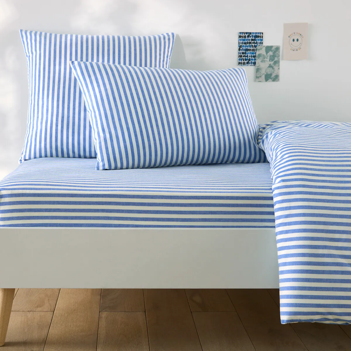 Drap-housse Enfant, En Coton, Bonnet 30 Cm, SOIZIC BLEU
