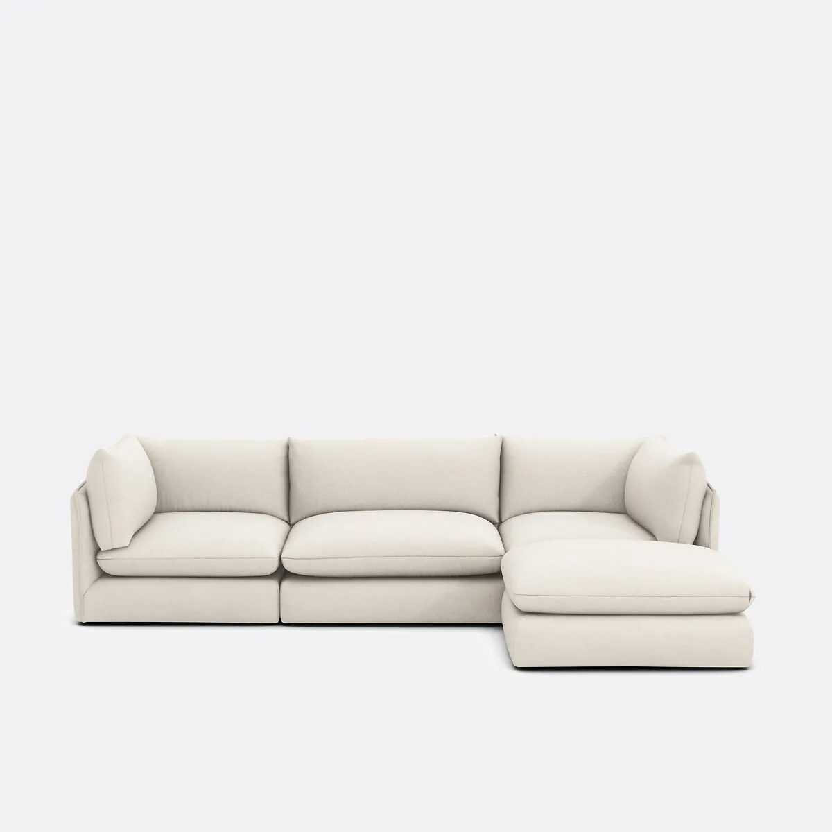 Canapé Modulable 3 Places Avec Pouf, En Polyester, MALO