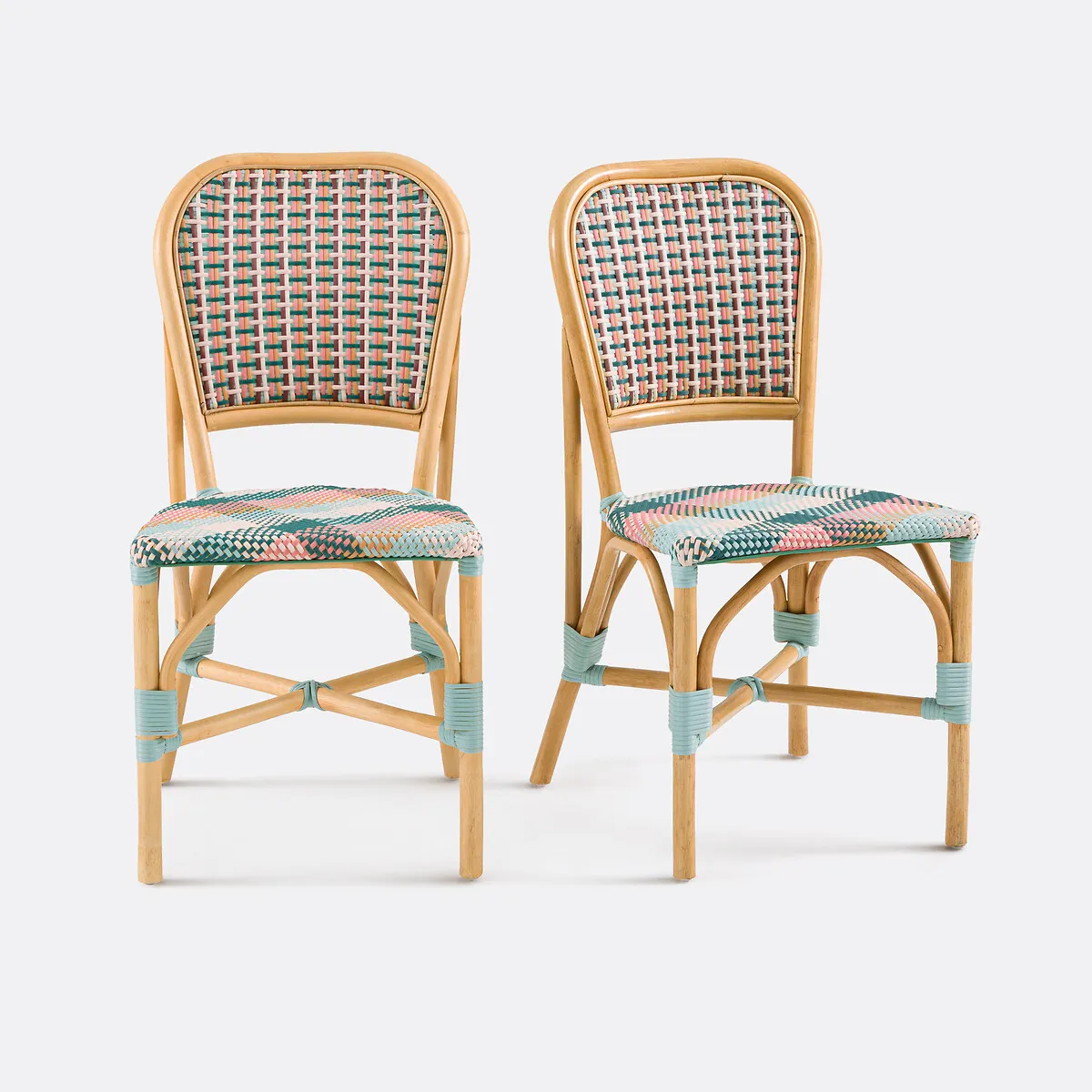 Lot De 2 Chaises Tressées Tartan, Musette