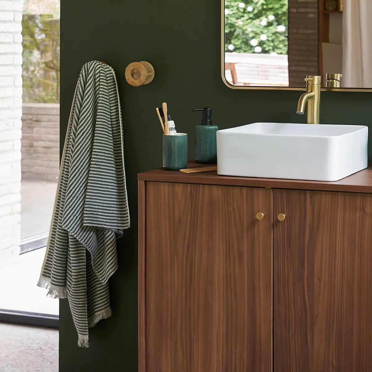 Drap De Bain Éponge Rayée Malo — vue 3