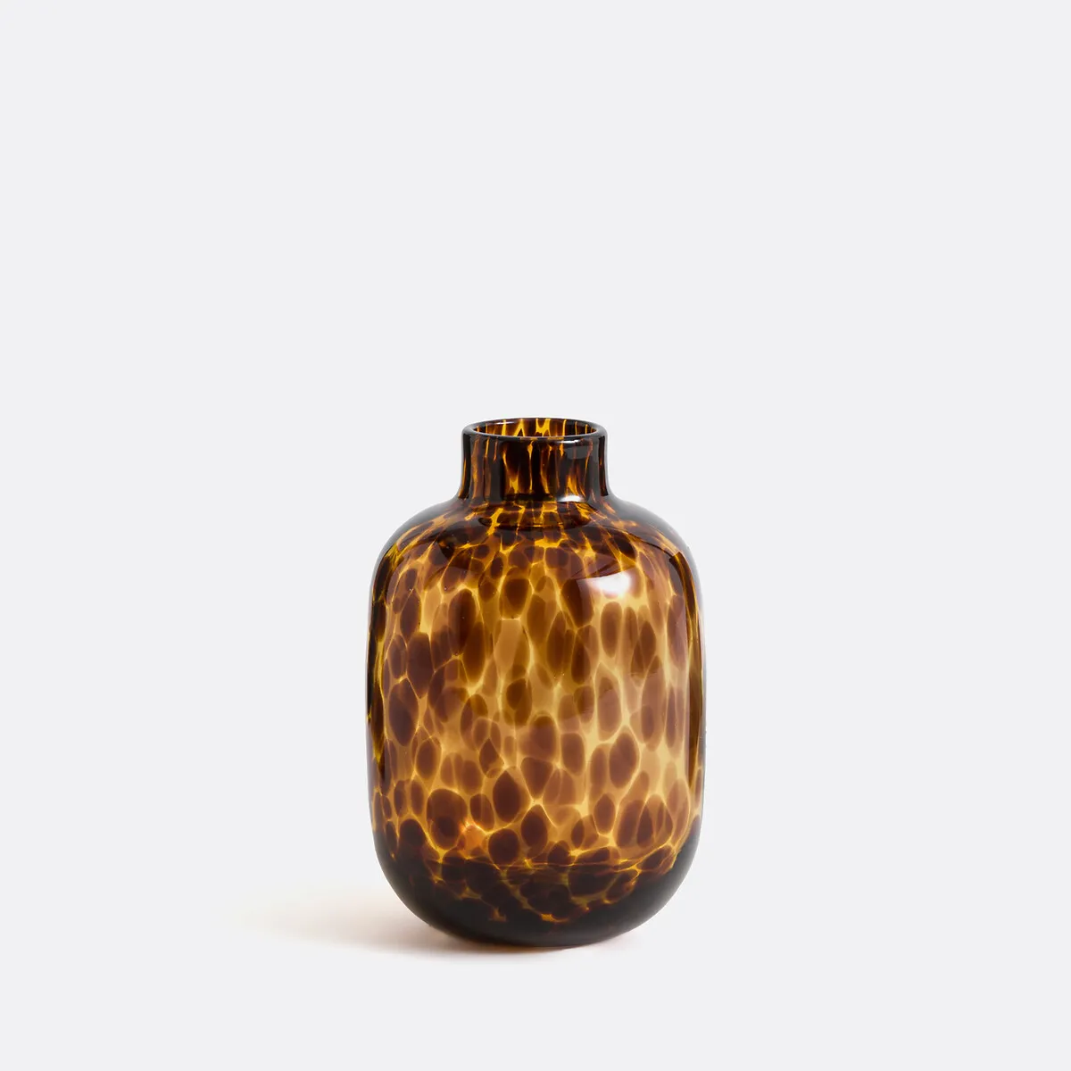 Vase En Verre Ambré H18 Cm, Fauvita