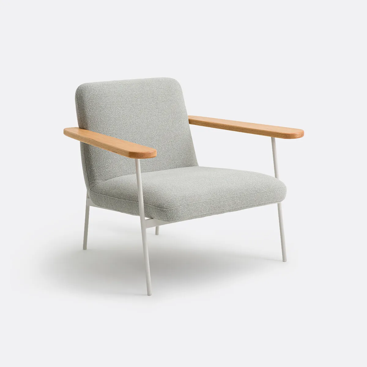 Fauteuil Accoudoirs Chêne Massif, Et Tissu, Lulet