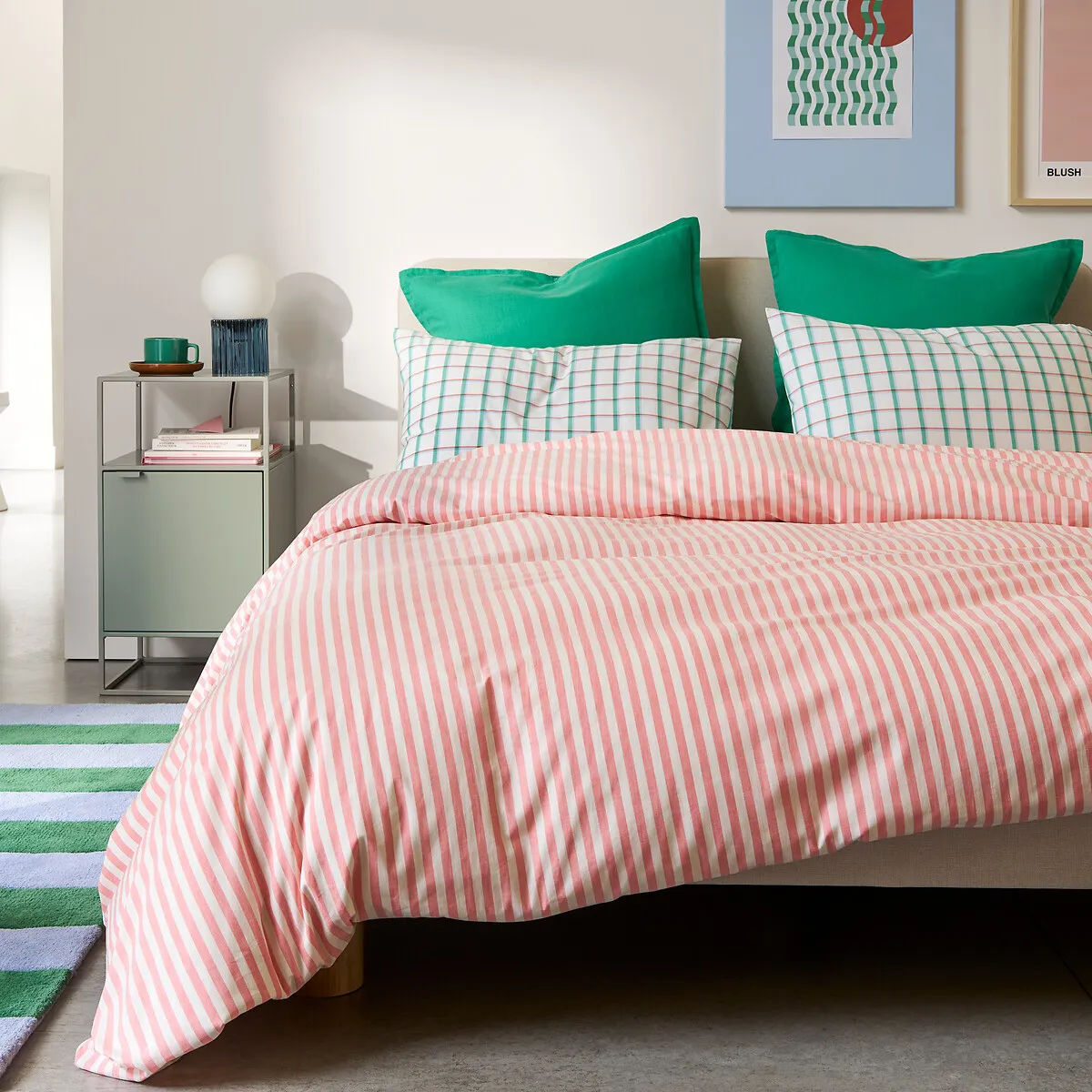 Housse De Couette En Coton, SOIZIC CORAIL — vue 3