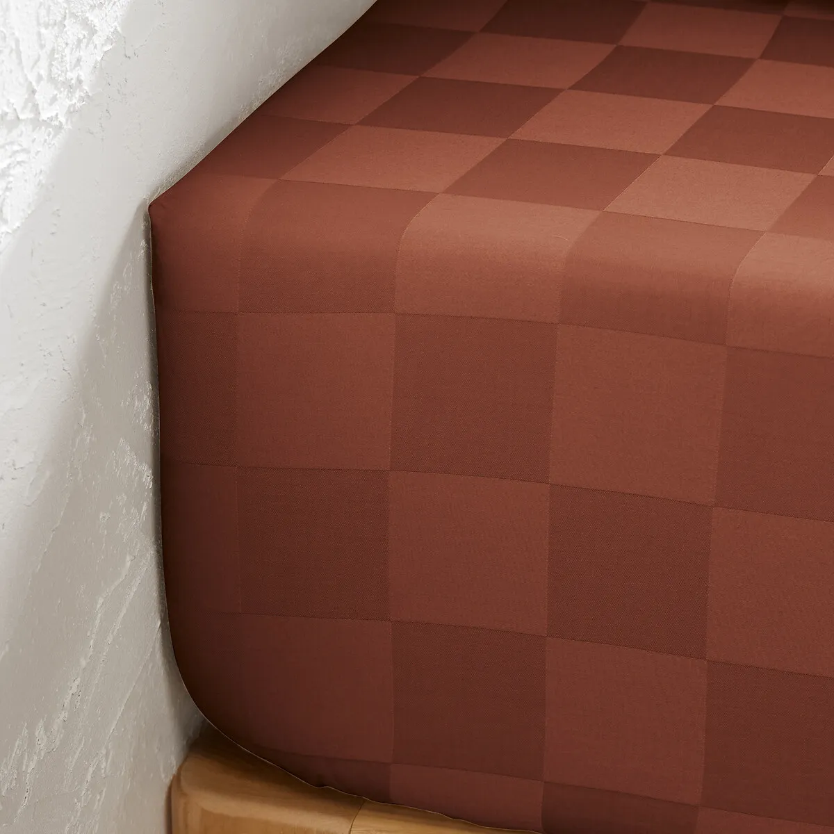 Drap-housse Satin De Coton Lavé, Victor Damier — vue 3