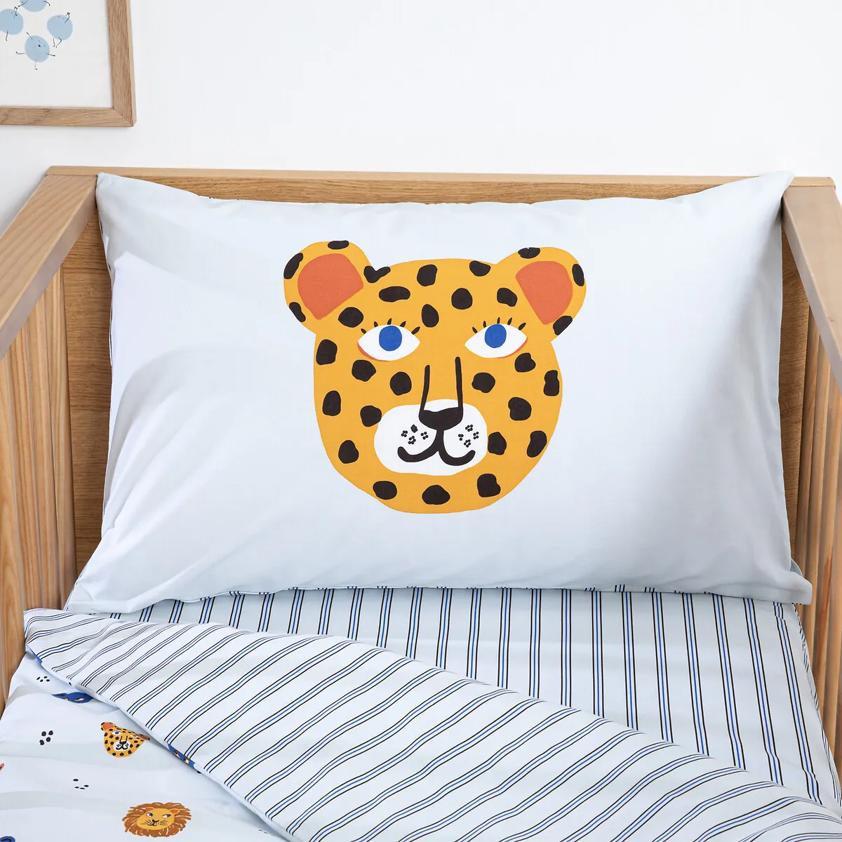 Taie D'oreiller Bébé, En Percale De Coton, Imprimé Animaux, PETITE SAVANE