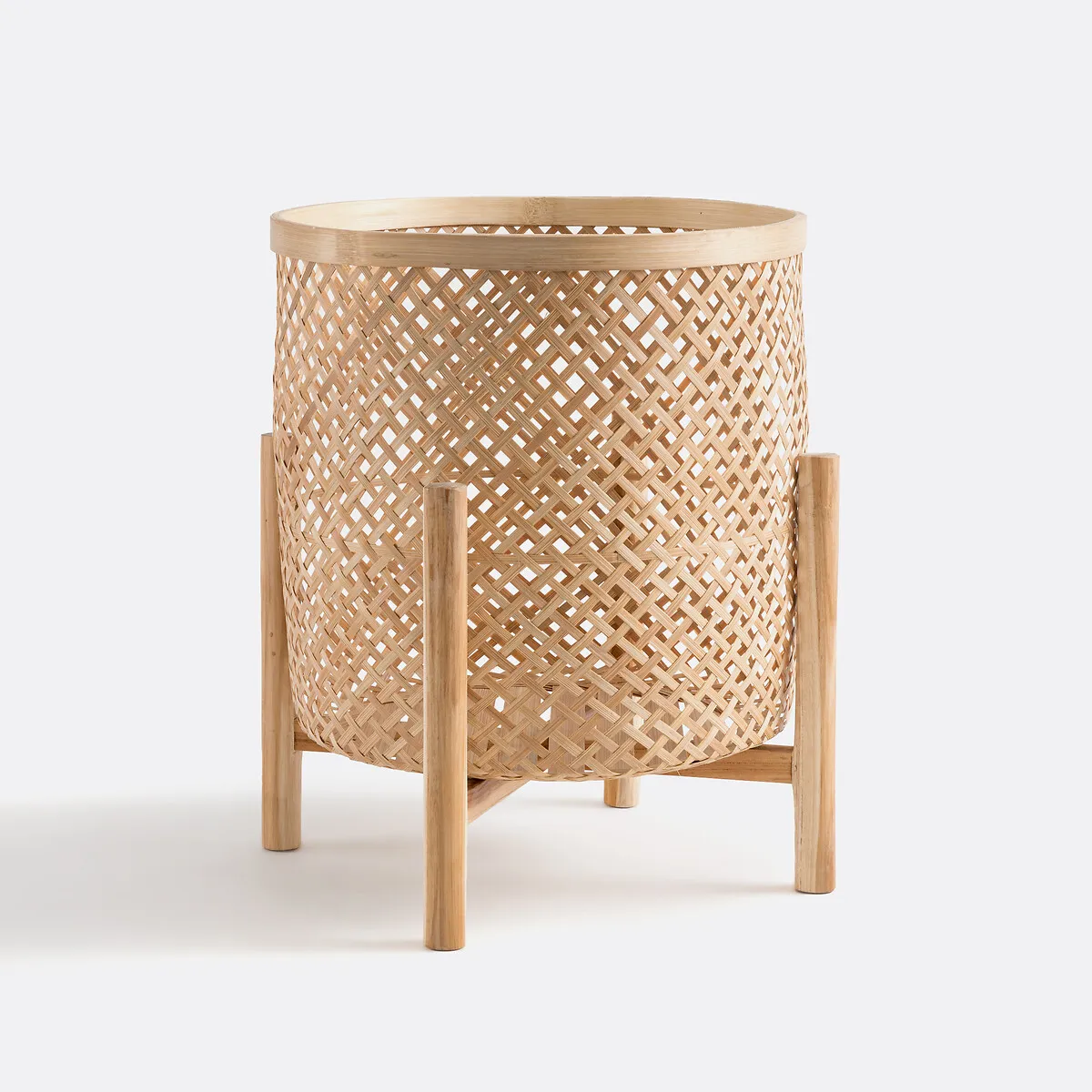 Cache-pot Sur Pied En Bambou Ø40 Cm, Bambu