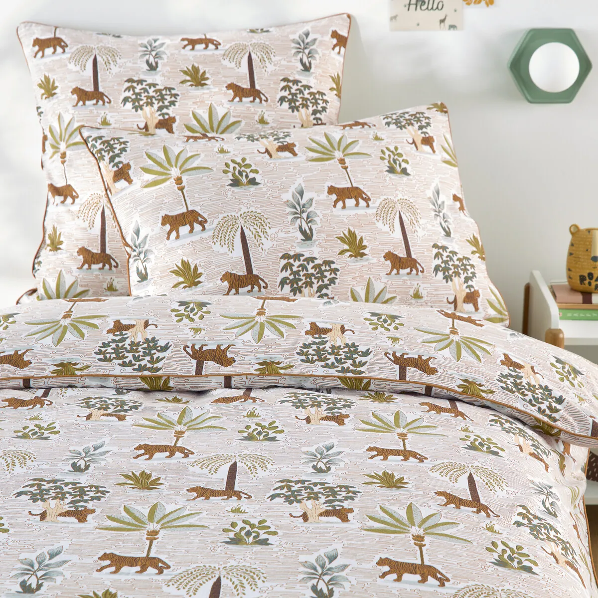 Housse De Couette Enfant, En Coton Lavé, Imprimé Jungle, WILA — vue 3