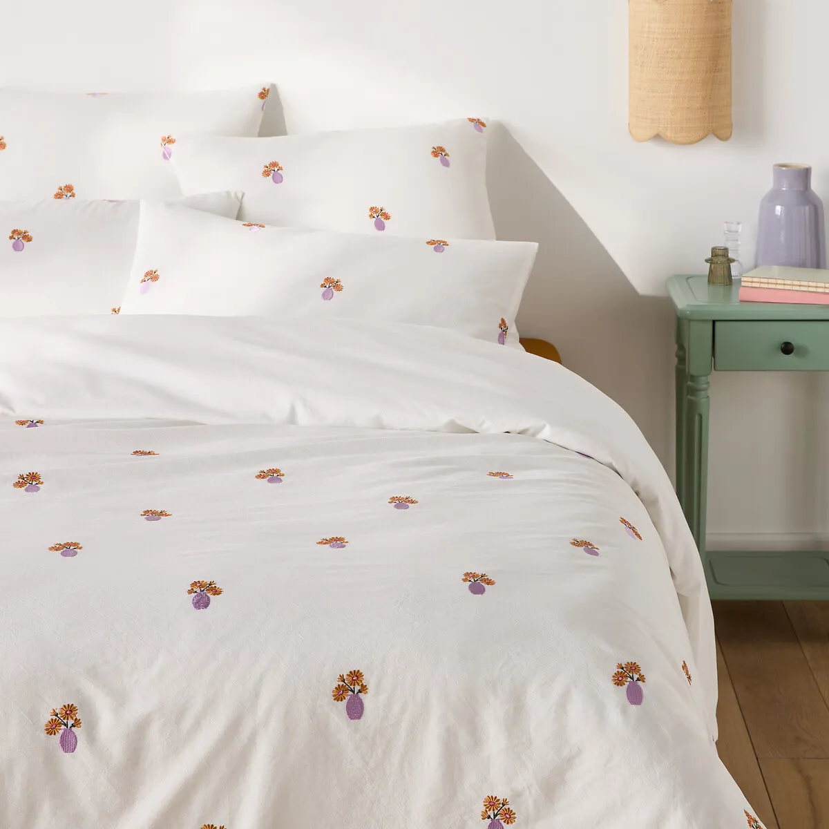 Housse De Couette Coton Vintage Brodé, Ariette — vue 3