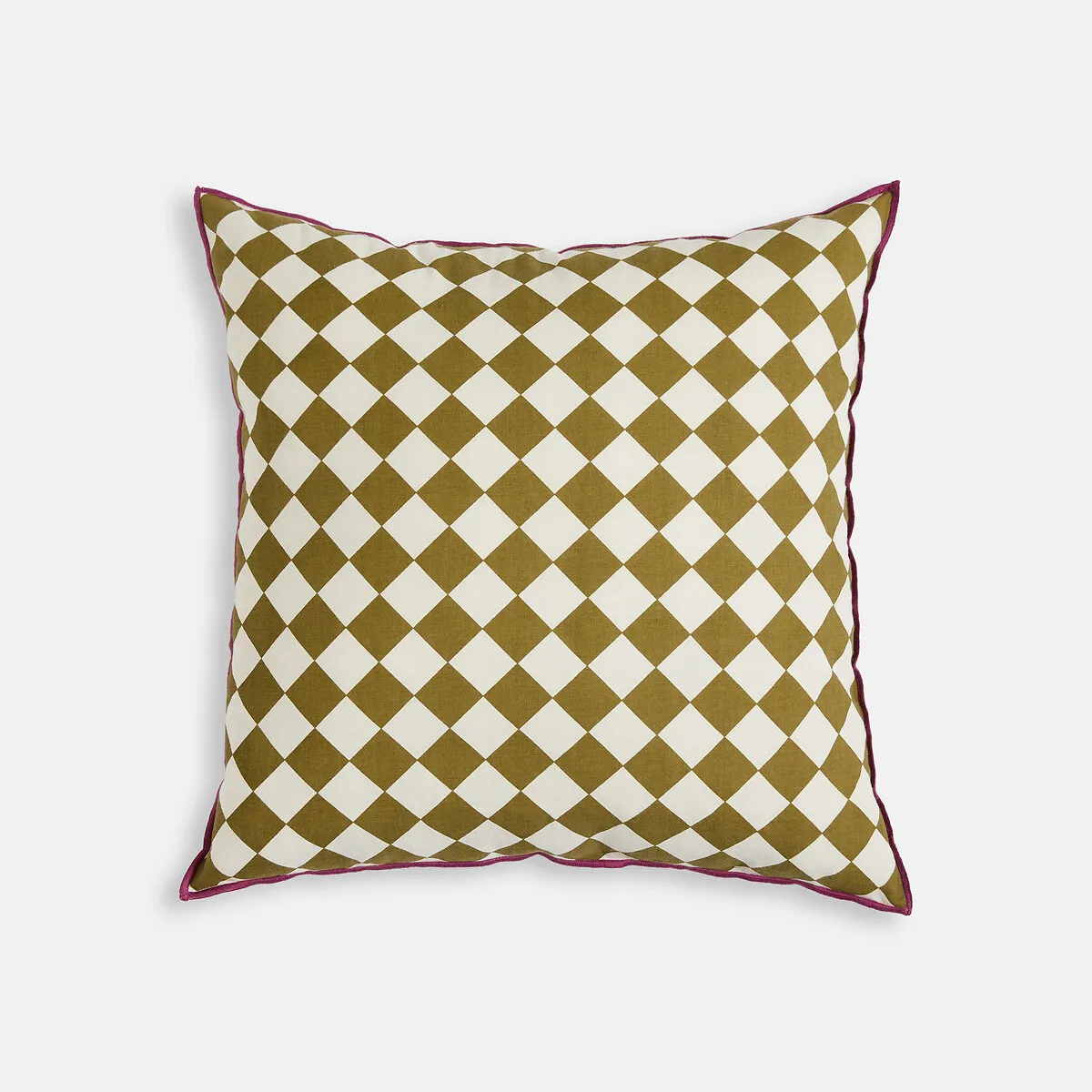 Housse De Coussin 45 X 45, En Coton, Motif Damier, LEIHO