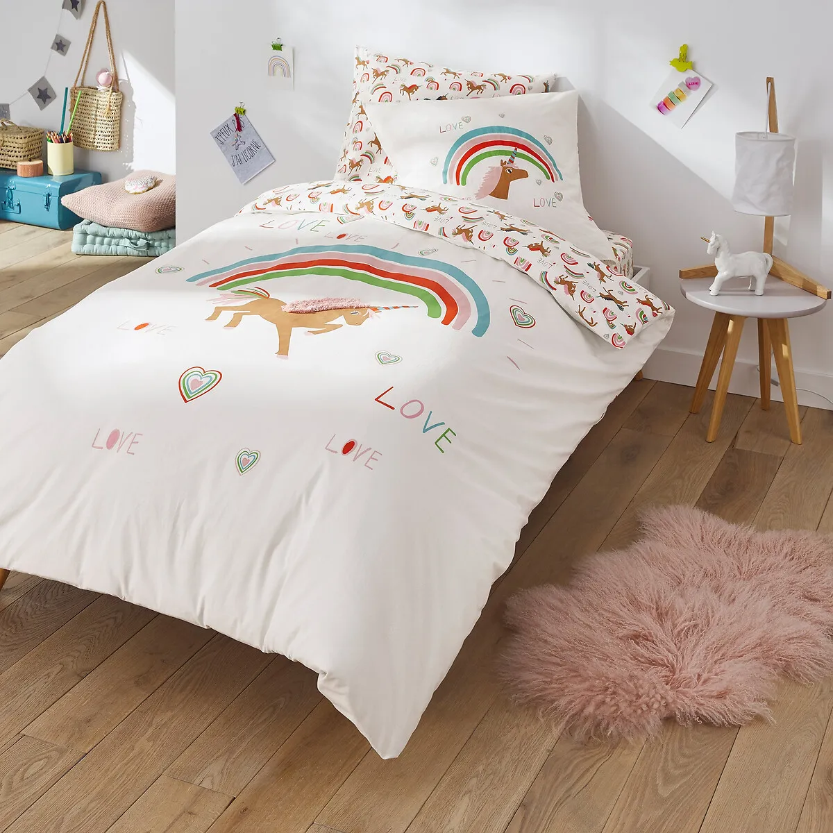 Housse De Couette En Coton Biologique, Licorne