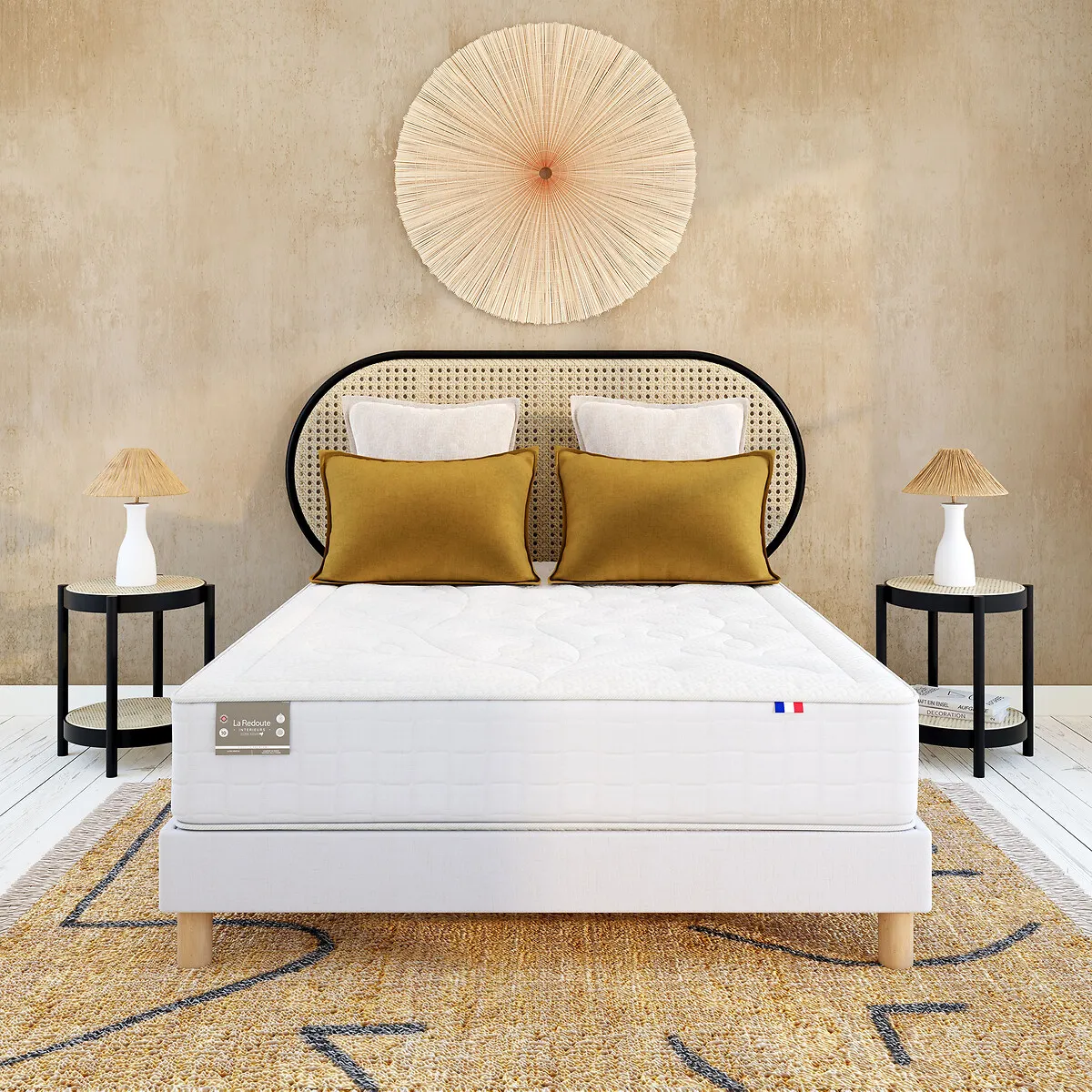 Matelas Premium Latex Végétal, 7 Zones, Soutien Mi-ferme, Accueil Moelleux