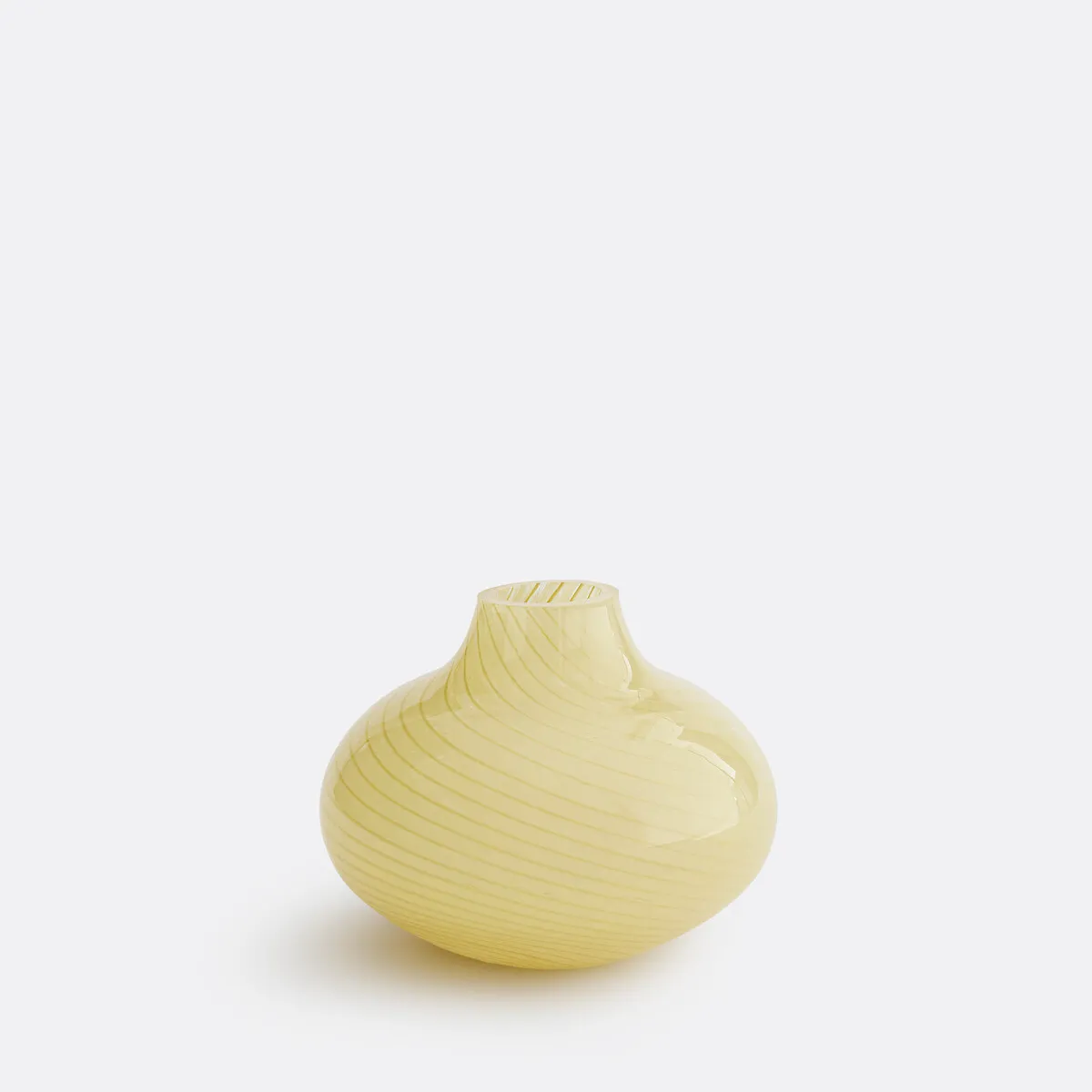 Vase En Verre Coloré Jaune, Hauteur 7,7 Cm, MARLIA