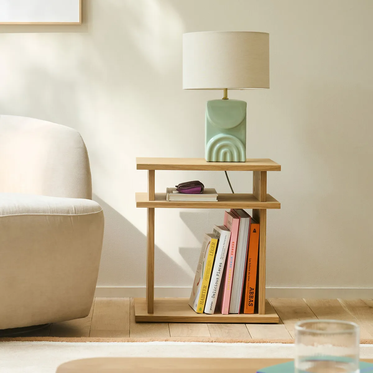 Lampe À Poser Céramique Et Lin, Topia — vue 3