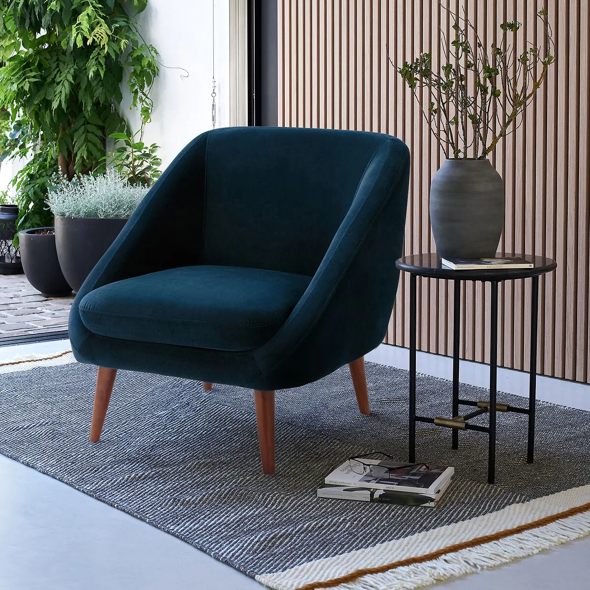 Fauteuil Velours, Séméon — vue 3