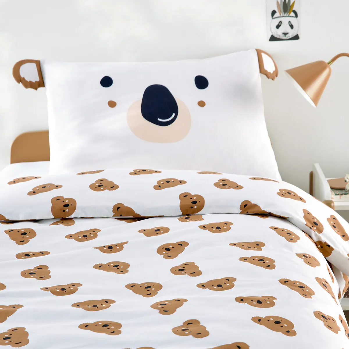 Parure De Lit Enfant 50% Coton Recyclé, Taie Rectangulaire, KOALA