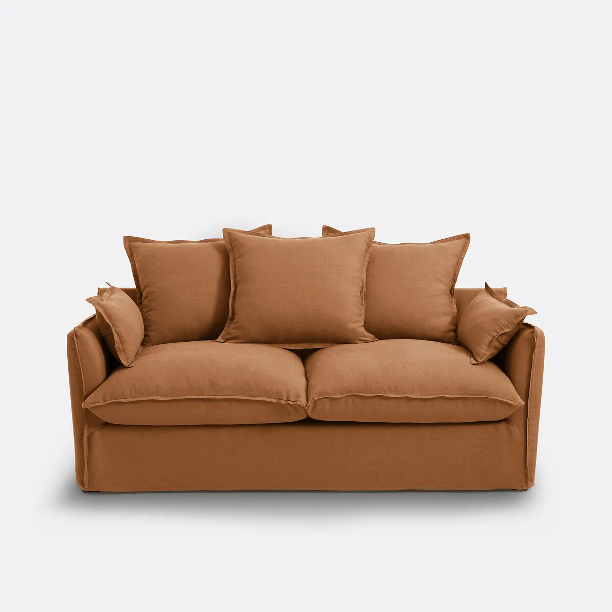 Canapé Convertible, 2 Ou 3 Places, Déhoussable, Lin Froissé, ODNA