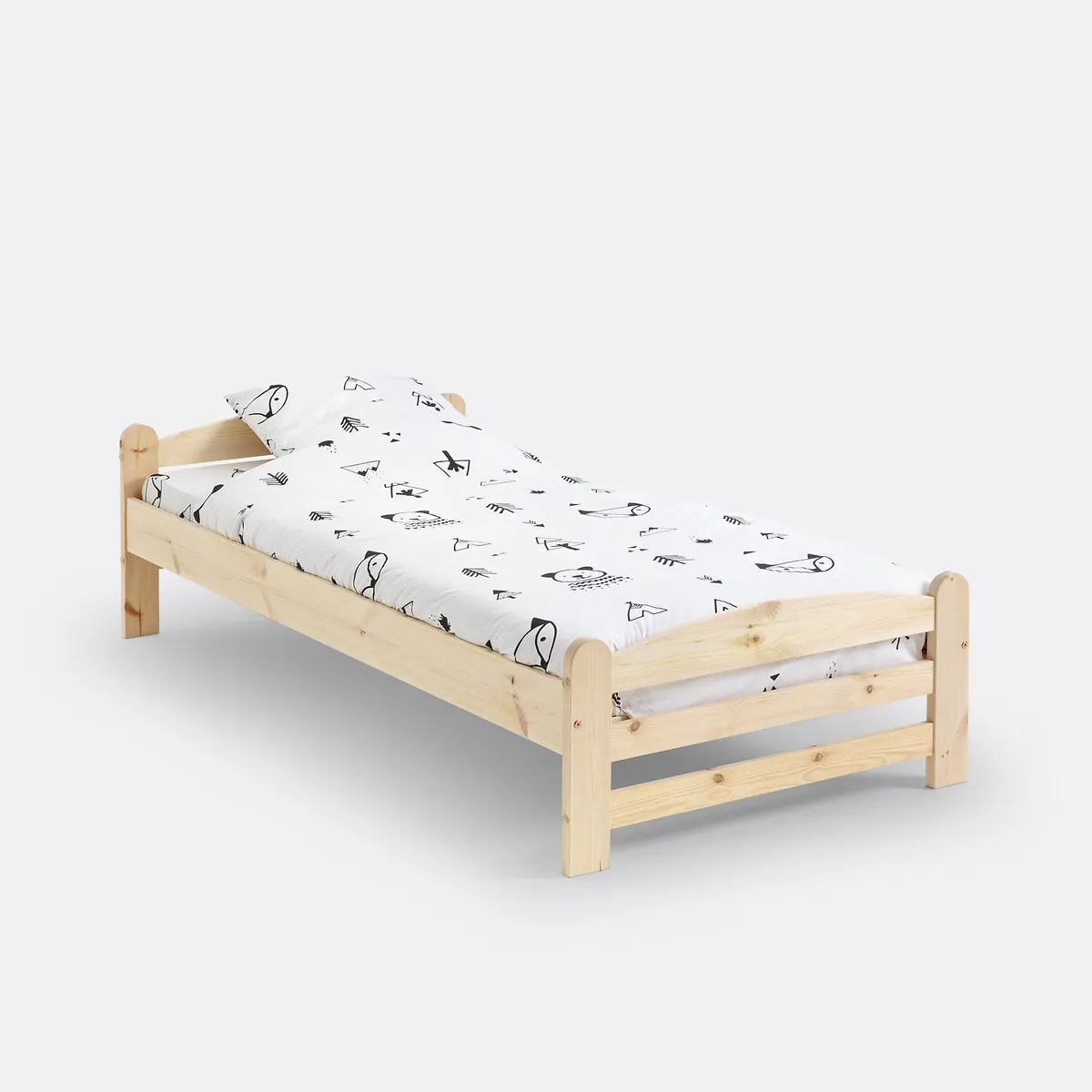Lit En Pin Massif Avec Sommier, Loan — vue 3