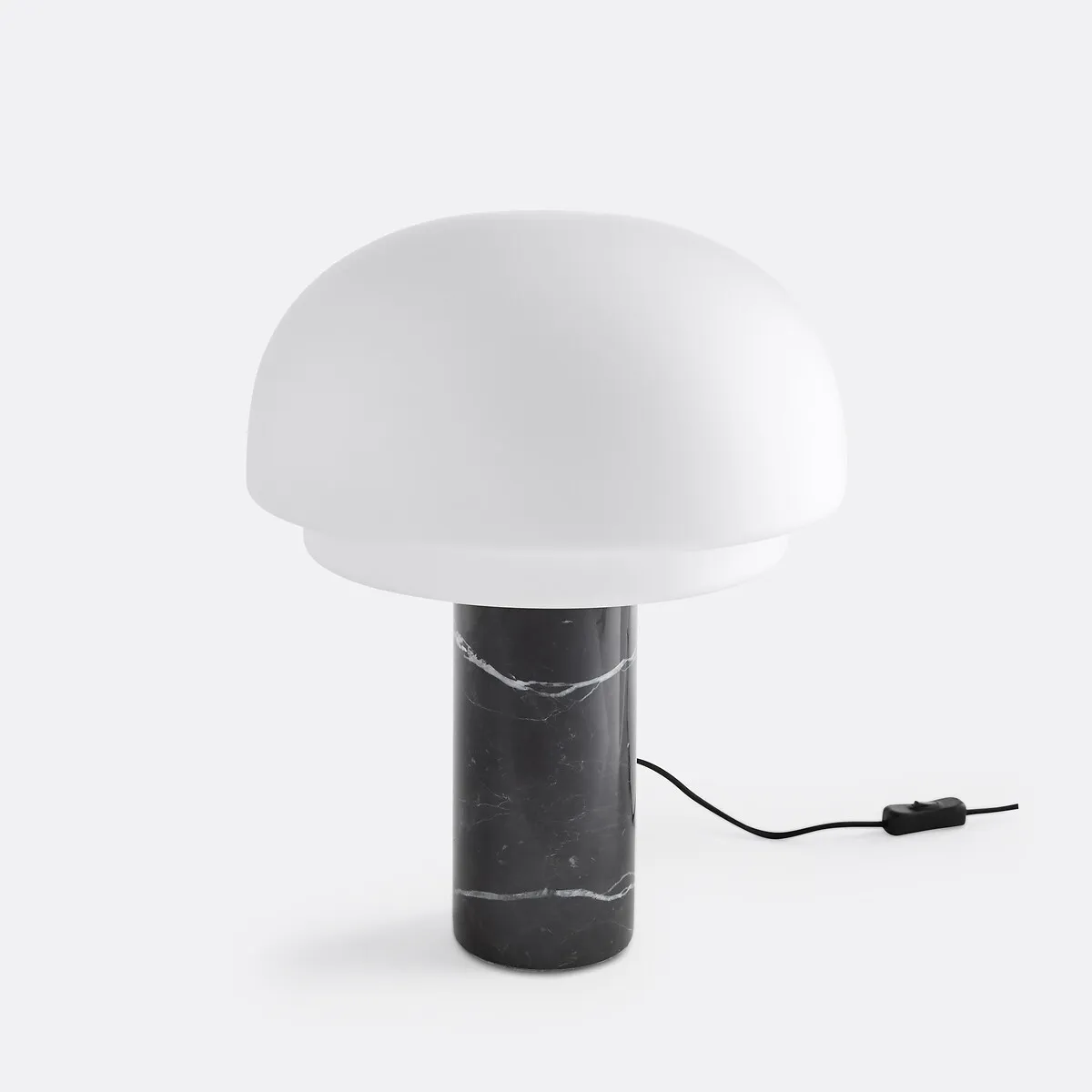 Lampe À Poser, En Opaline Et Marbre, Hauteur 43,1 Cm, AGATHILDA