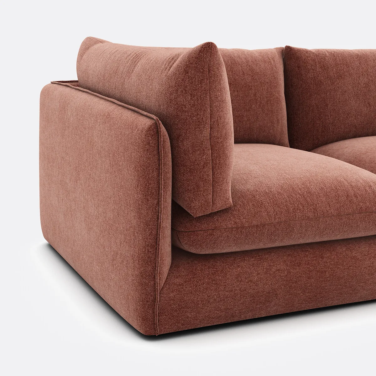 Canapé Droit Modulable, 3 Places, En Polyester Chiné, MALO — vue 3