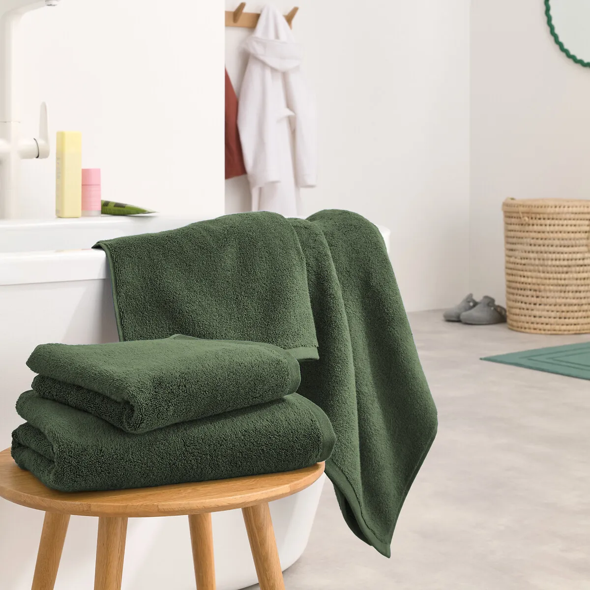 Serviette De Bain Moelleuse En Éponge Pur Coton, 500g/m2, TALMONT — vue 3