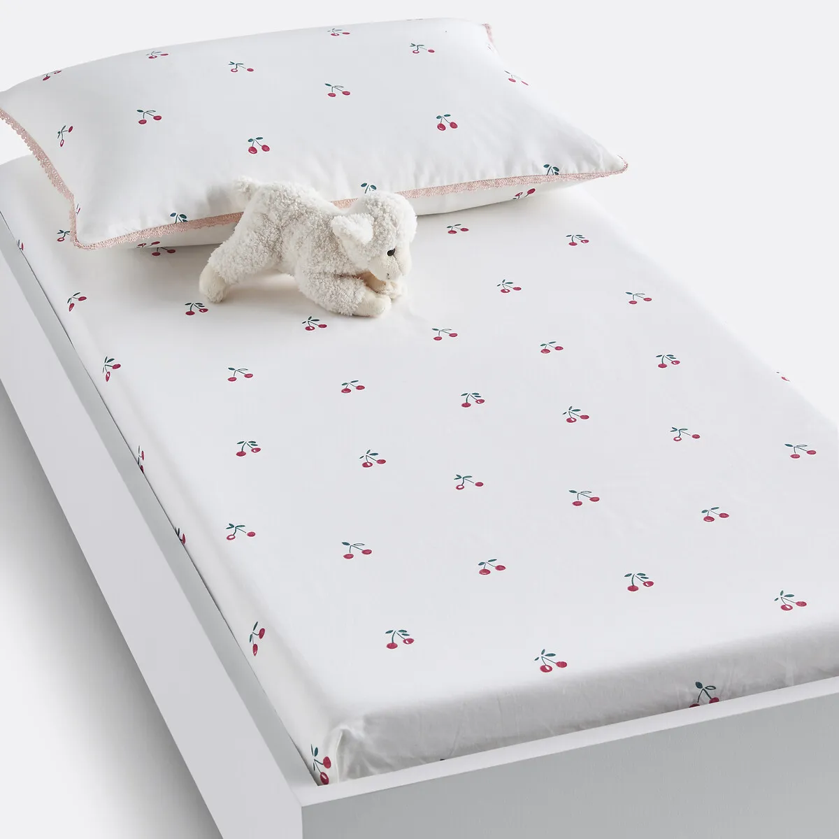 Drap-housse Bébé Coton Bio Bonnet 17 Cm, Griotte