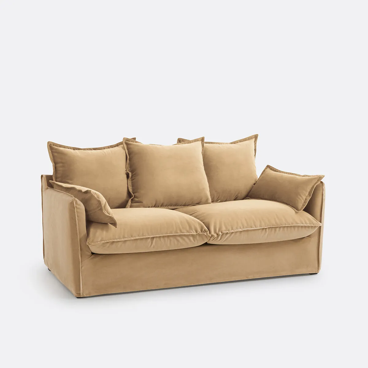 Canapé Convertible, 2 Ou 3 Places, Déhoussable, Velours, ODNA — vue 3