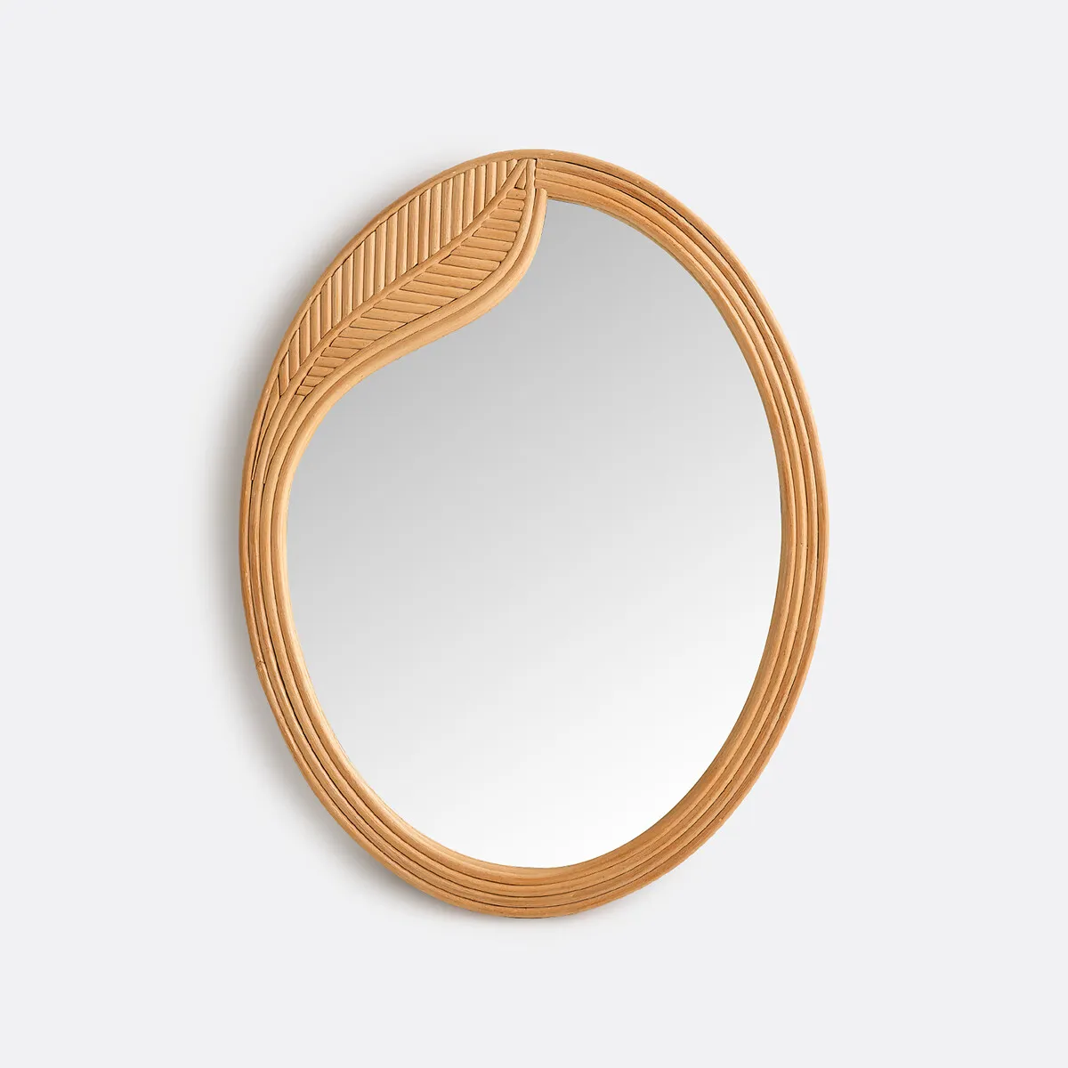 Miroir Ovale En Rotin, 50 X 65 Cm, SYLEA — vue 3