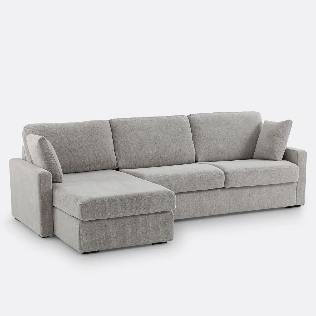 Canapé D'angle, Convertible, 4 Places, En Texturé Chiné, Comfort Bultex®, TIMOR — vue 3