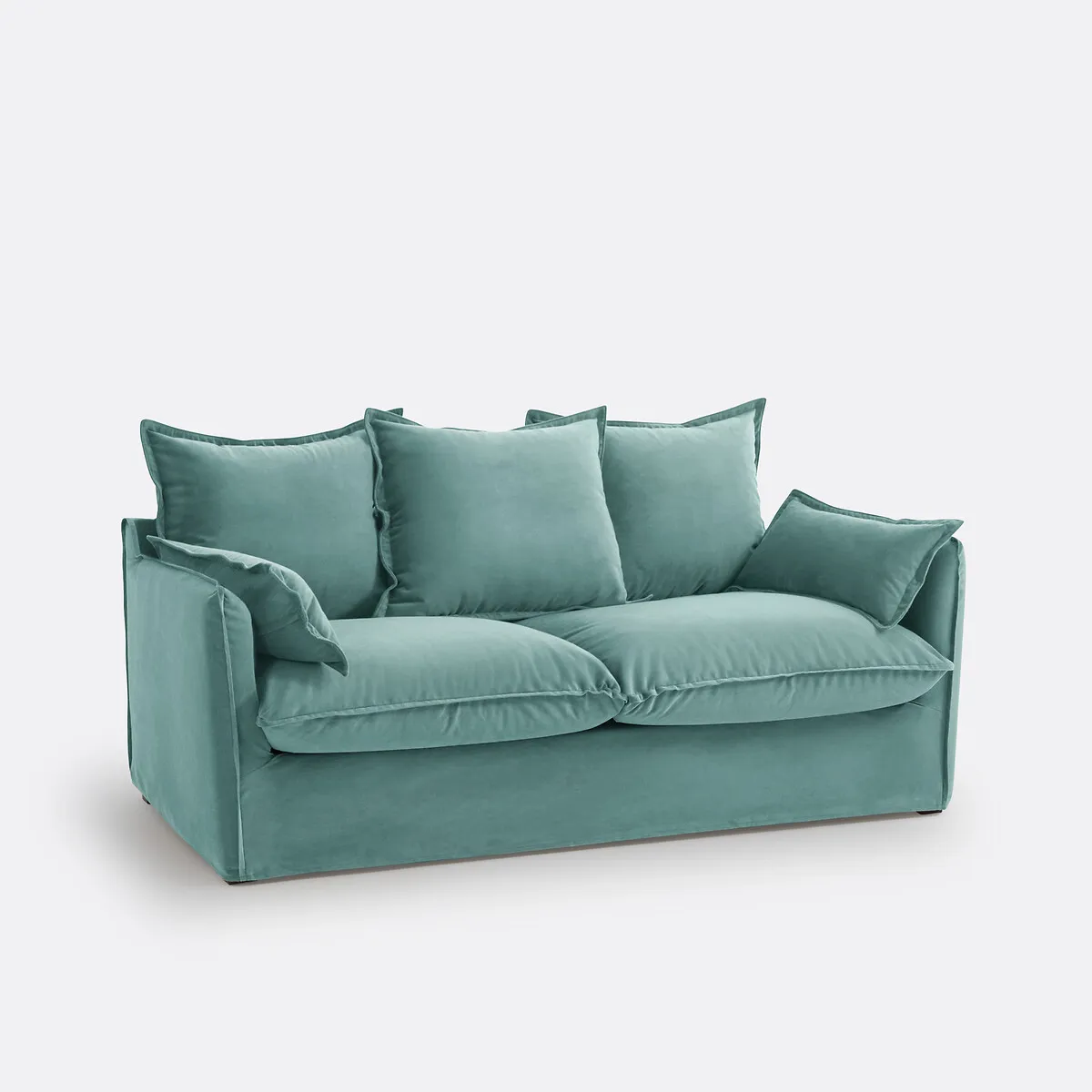 Canapé Convertible, 2 Ou 3 Places, Déhoussable, Velours, ODNA — vue 3