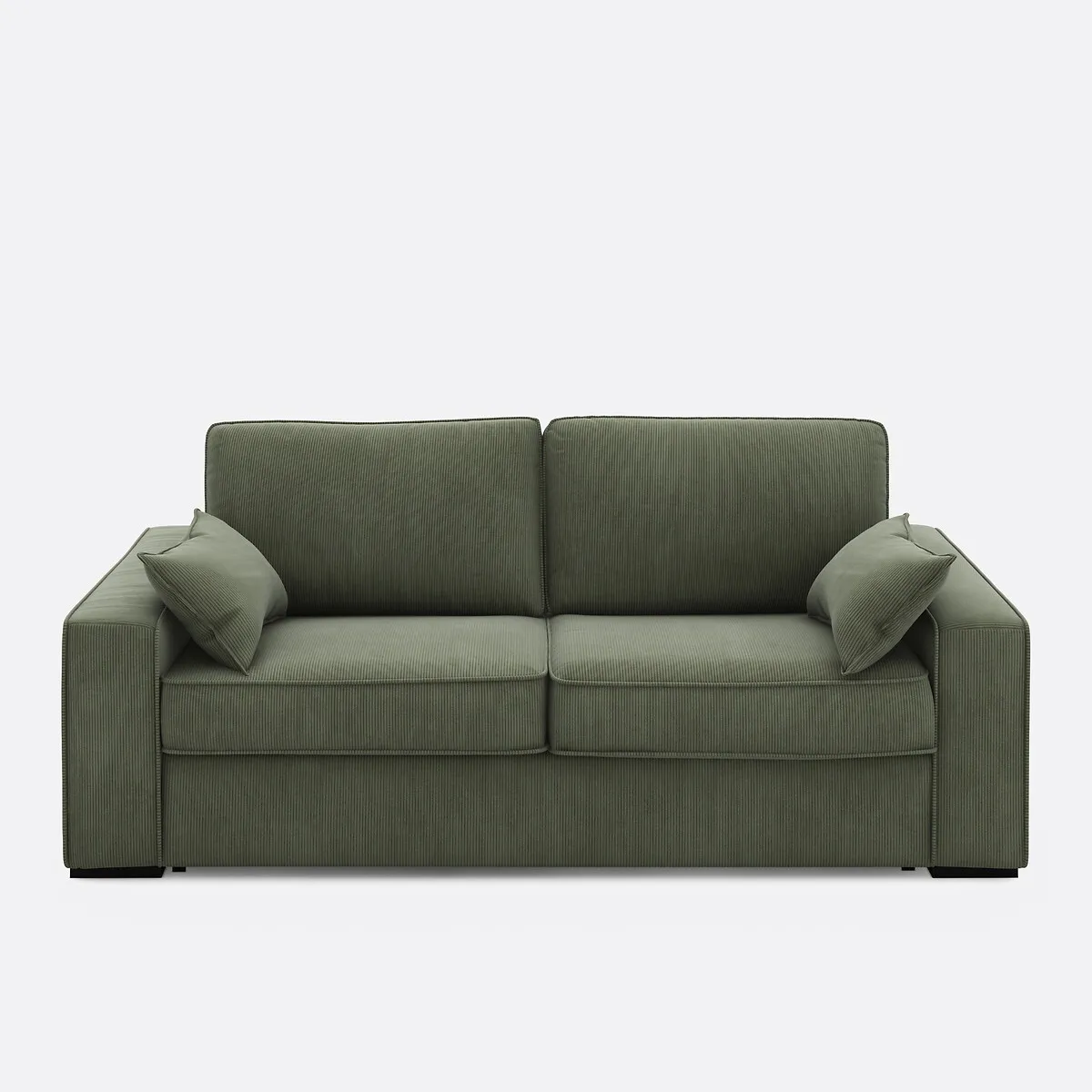 Canapé Convertible, Comfort Bultex®, En Velours Cotelé Fines Cotes, CECILIA