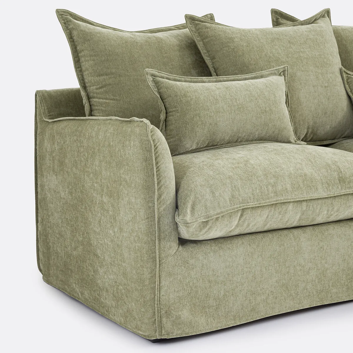 Canapé D'angle Droit, Déhoussable, 4 Places, En Polyester Chiné, ODNA — vue 3