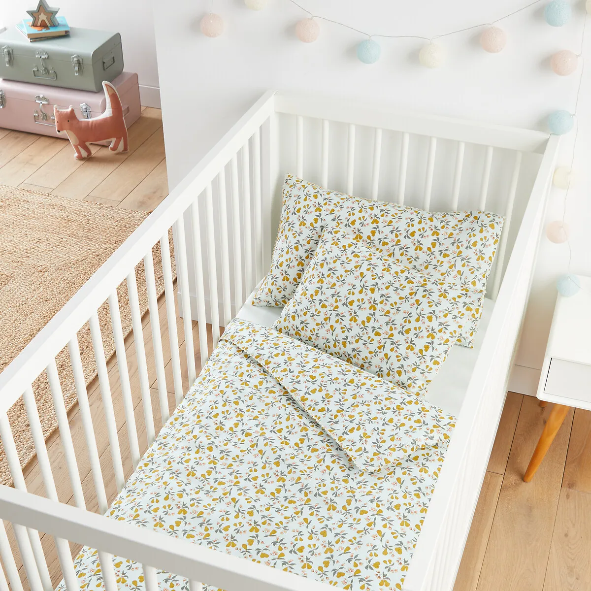 Housse De Couette Bébé 20% Coton Recyclé, Poire