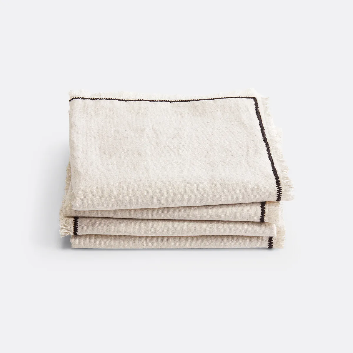 Lot De 4 Serviettes De Table Lin/coton, Menorca