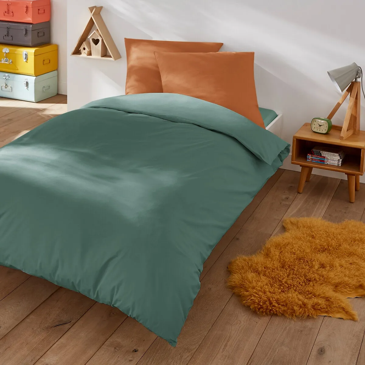 Drap Housse Enfant Uni En Polycoton, Scenario — vue 3
