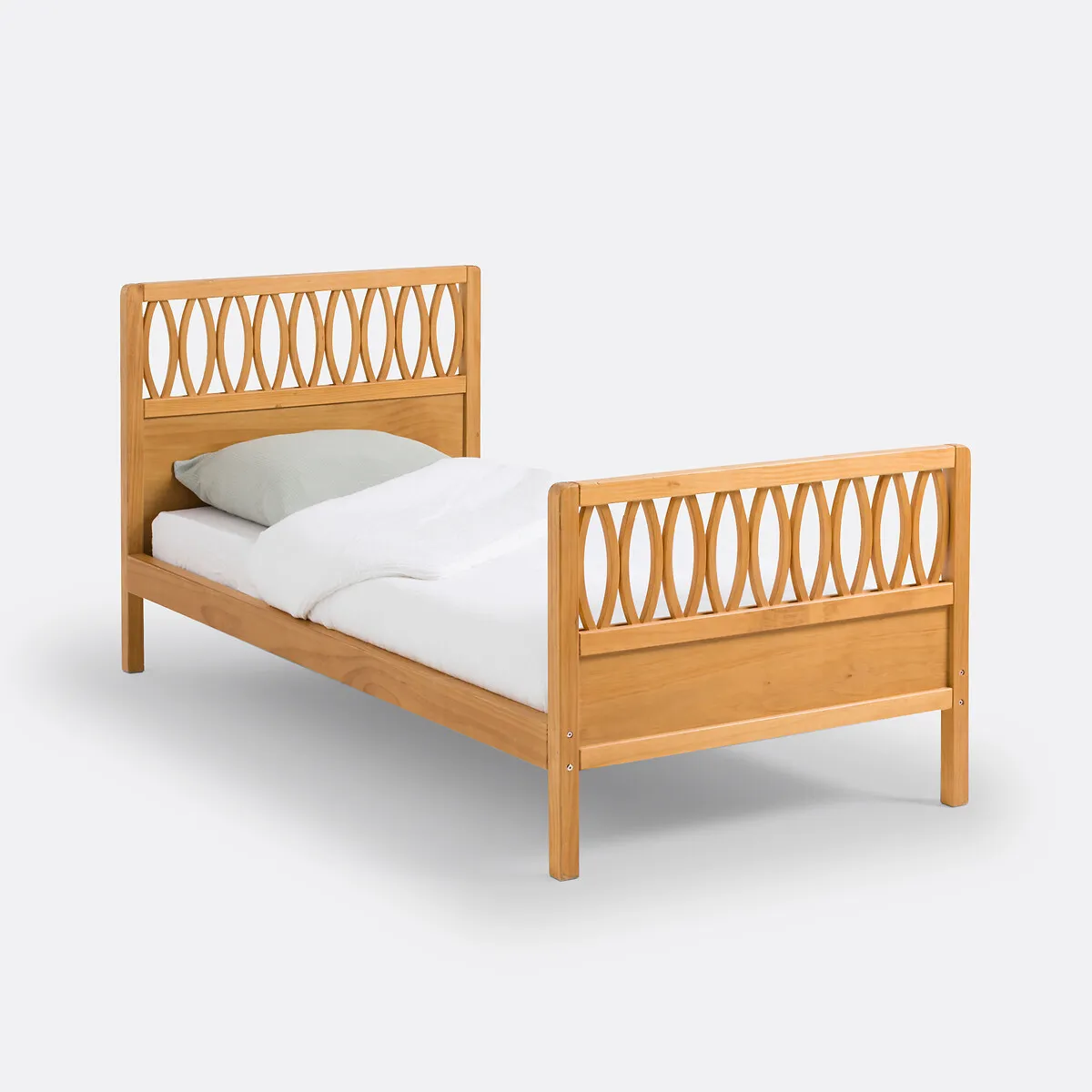Lit Vintage Avec Sommier, Pin Massif, Malaya