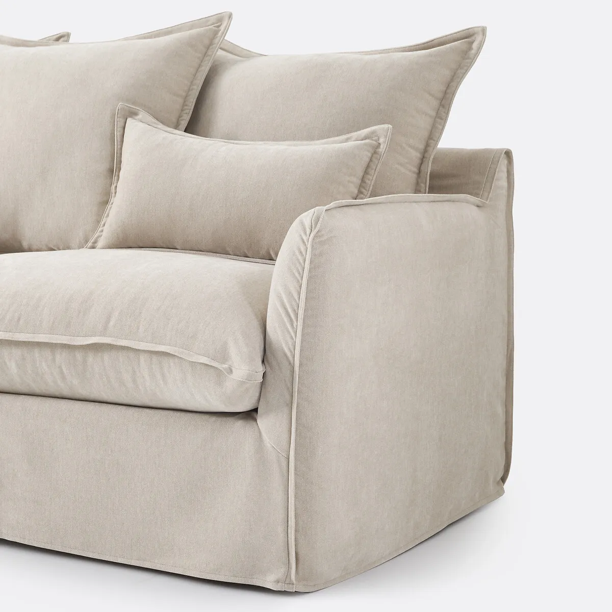 Canapé D'angle Gauche, Déhoussable, 4 Places, En Polyester Chiné, ODNA — vue 3
