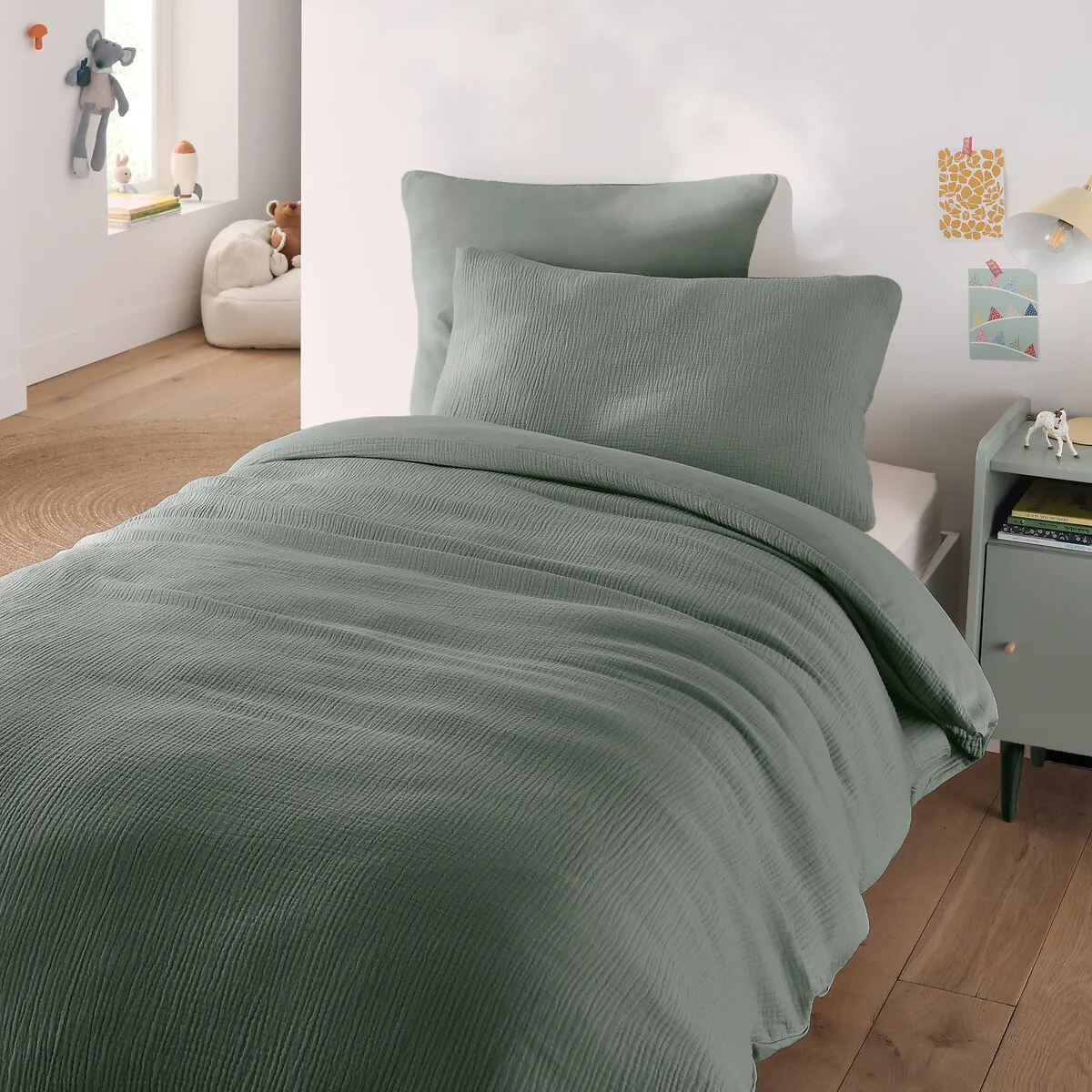 Housse De Couette Enfant Gaze/coton Lavé, Kumco — vue 3