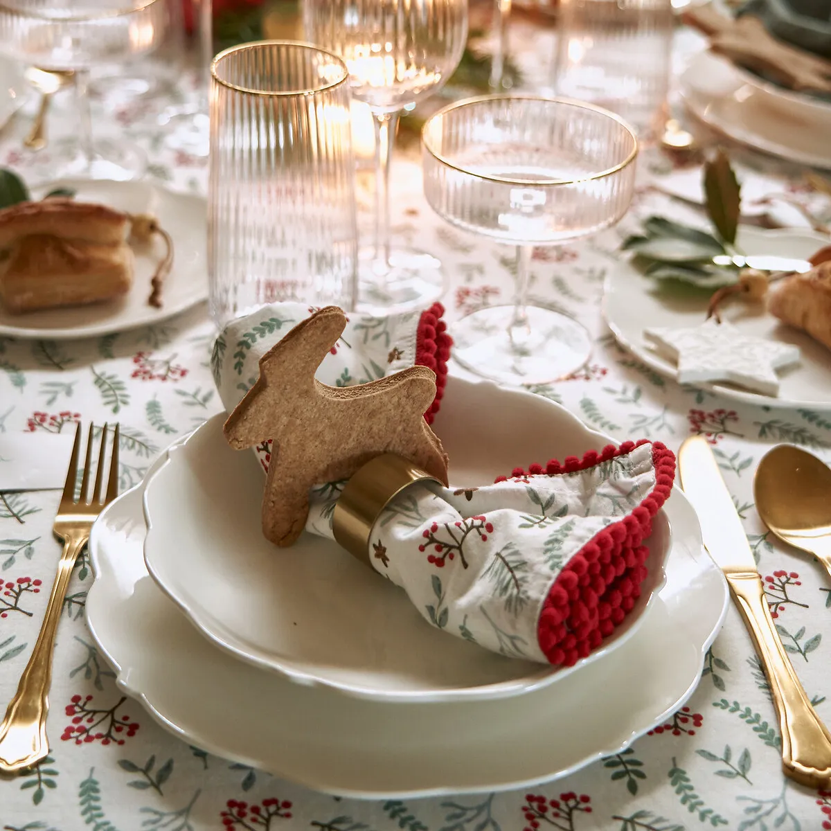 Lot De 4 Serviettes De Table, Winter Berry — vue 3