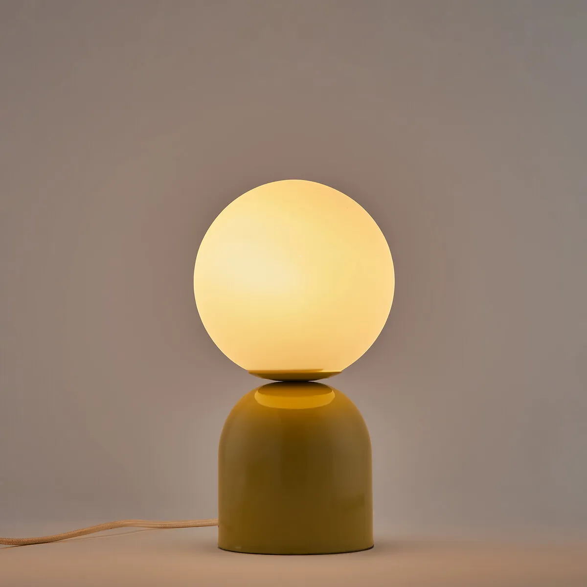 Lampe À Poser, En Métal Acier Et Verre Opalin, SILA — vue 3