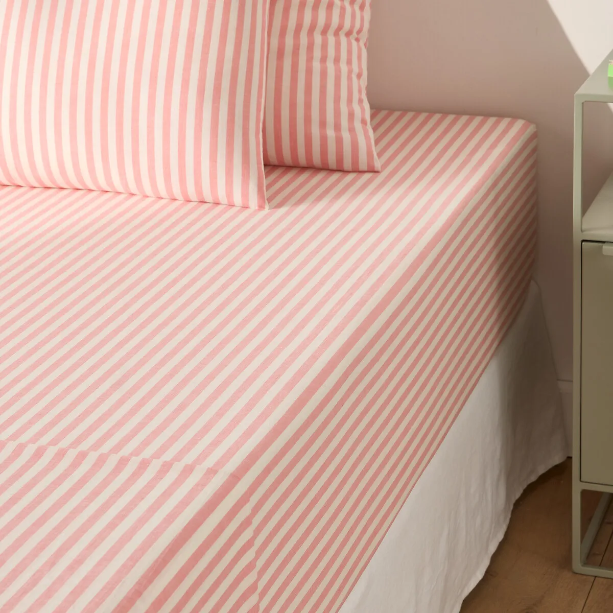 Drap-housse Coton Bonnet 30 Cm, SOIZIC CORAIL — vue 3