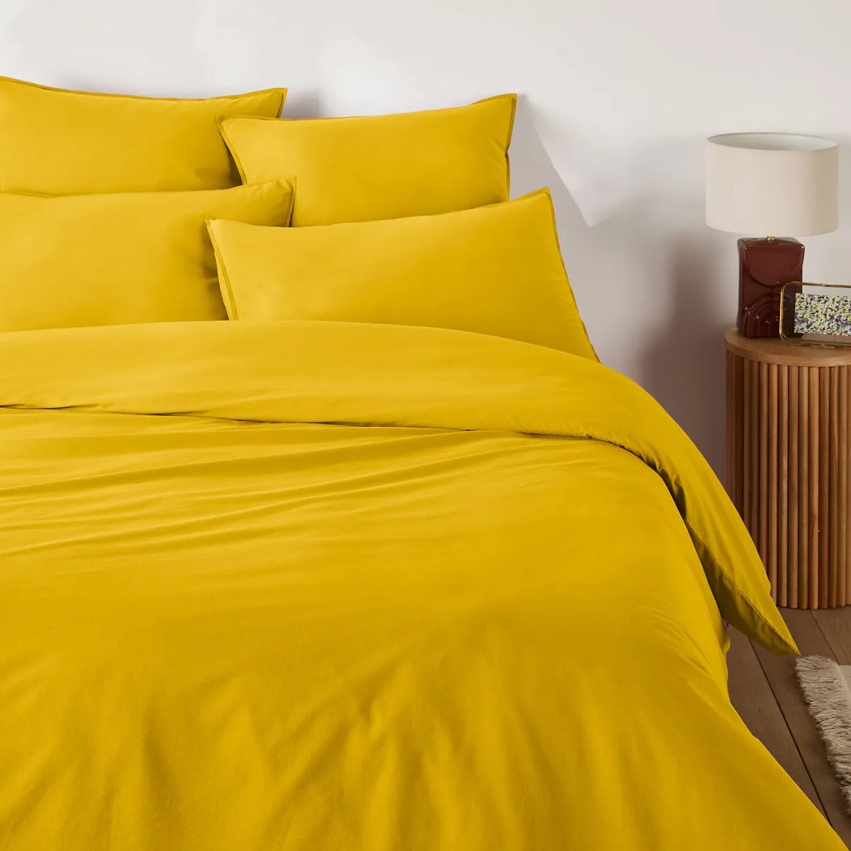 Housse De Couette Unie En Coton Lavé, Scenario — vue 3
