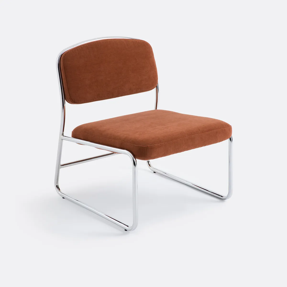 Fauteuil Chrome Et Tissu, Celestina