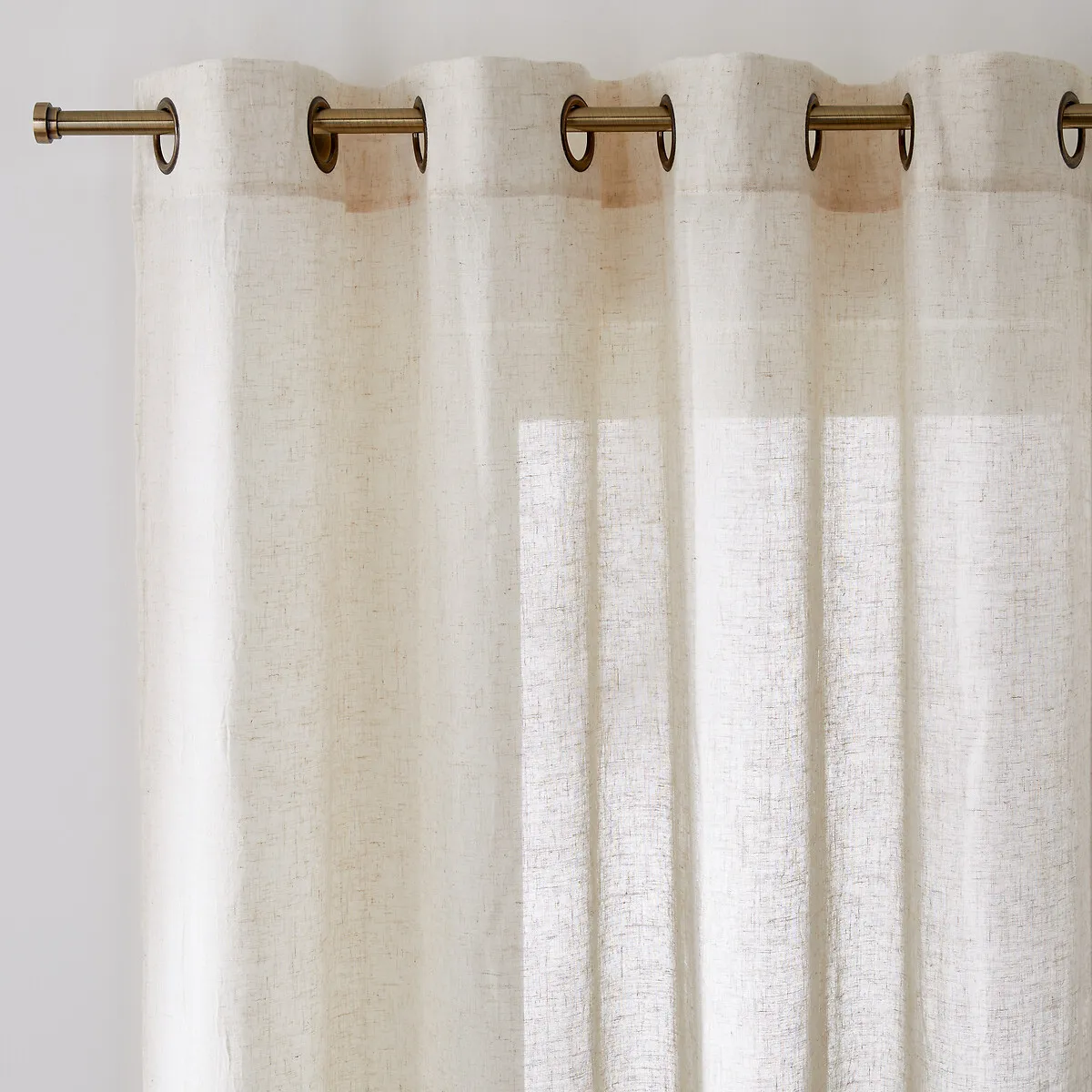 Voilage Polyester Et Lin Oeillet Aron