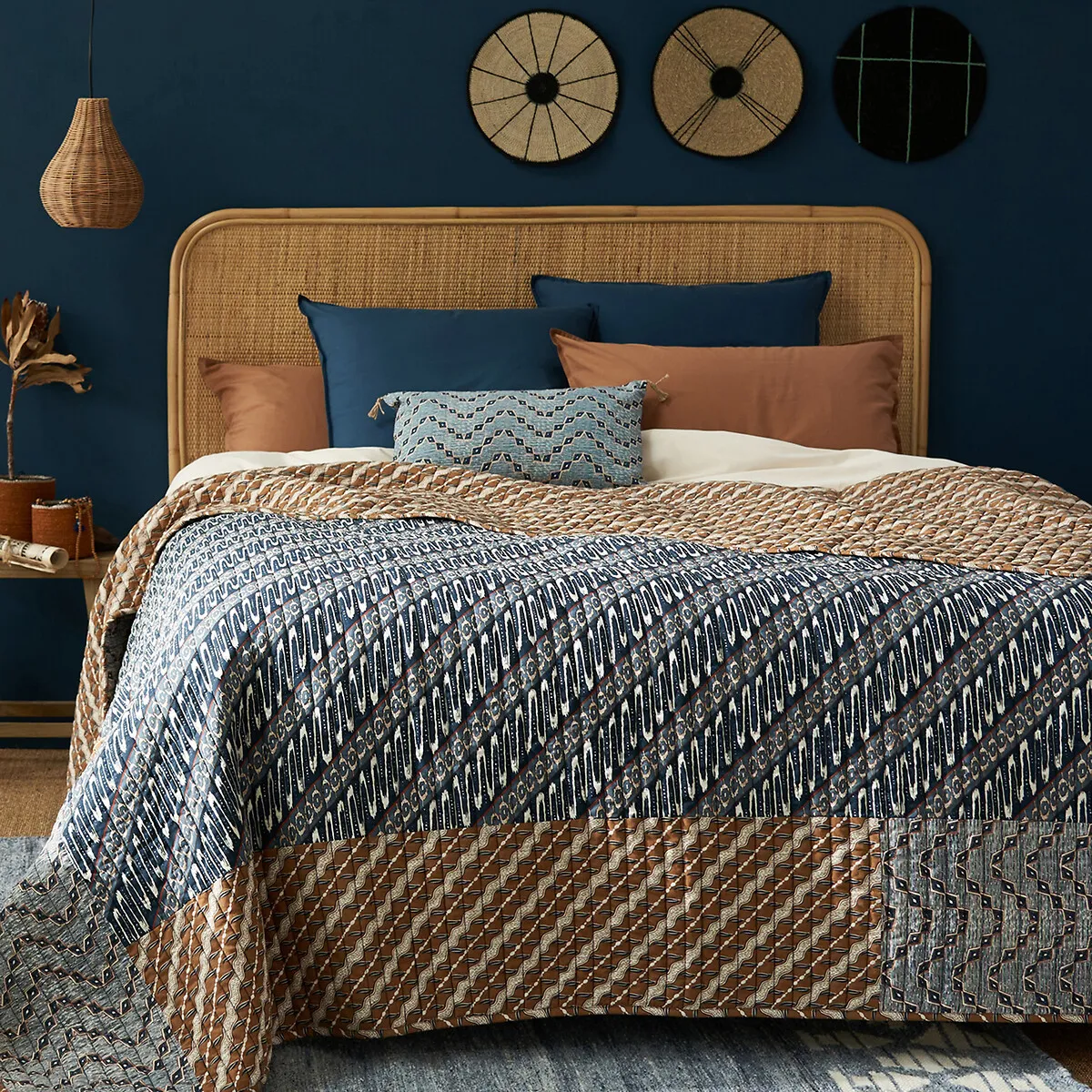 Couvre-lit Kantha Coton Lavé, Midako